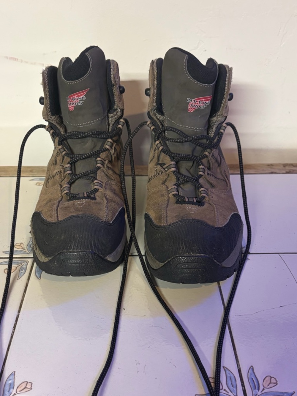 Red Wing TruHiker Work Boots Mens 9 D Brown Waterproof Hiking No Insoles